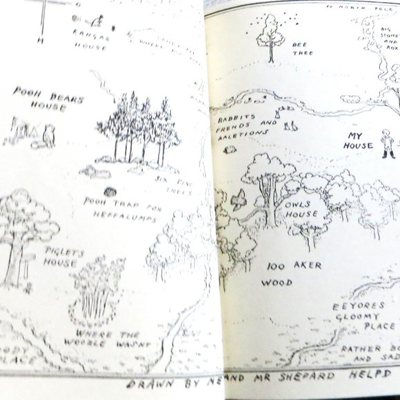 2 Childrens Books Winnie The Pooh And The House On Pooh Corner Hardcover Vintage - Picture 4 of 13